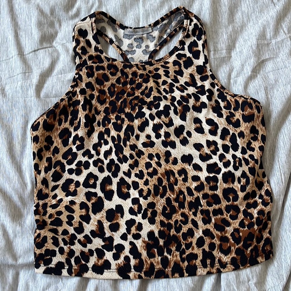Charlotte Russe Cheetah Crop Top